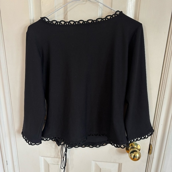 UNREAL y2k lace up stretch black shirt - Picture 2 of 4